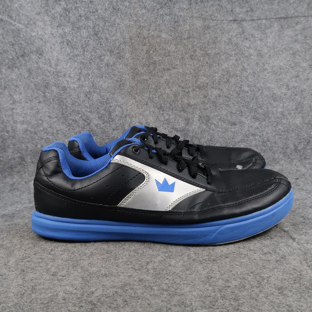 Brunswick Shoes Womens 9 Renegade Bowling Sneaker Black Blue Lace Up Lightweight